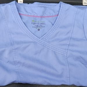 Ceil blue scrub top by Healing Hands, Medium